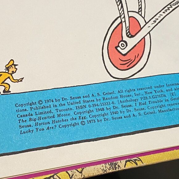 Vintage Dr. Seuss Storytime Book, 1974 Hardcover, 4 stories in 1, HTF - Picture 6 of 12